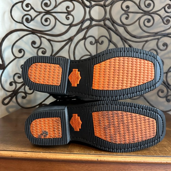 Harley-Davidson Black Leather Motorcycle Boots - Picture 6 of 7